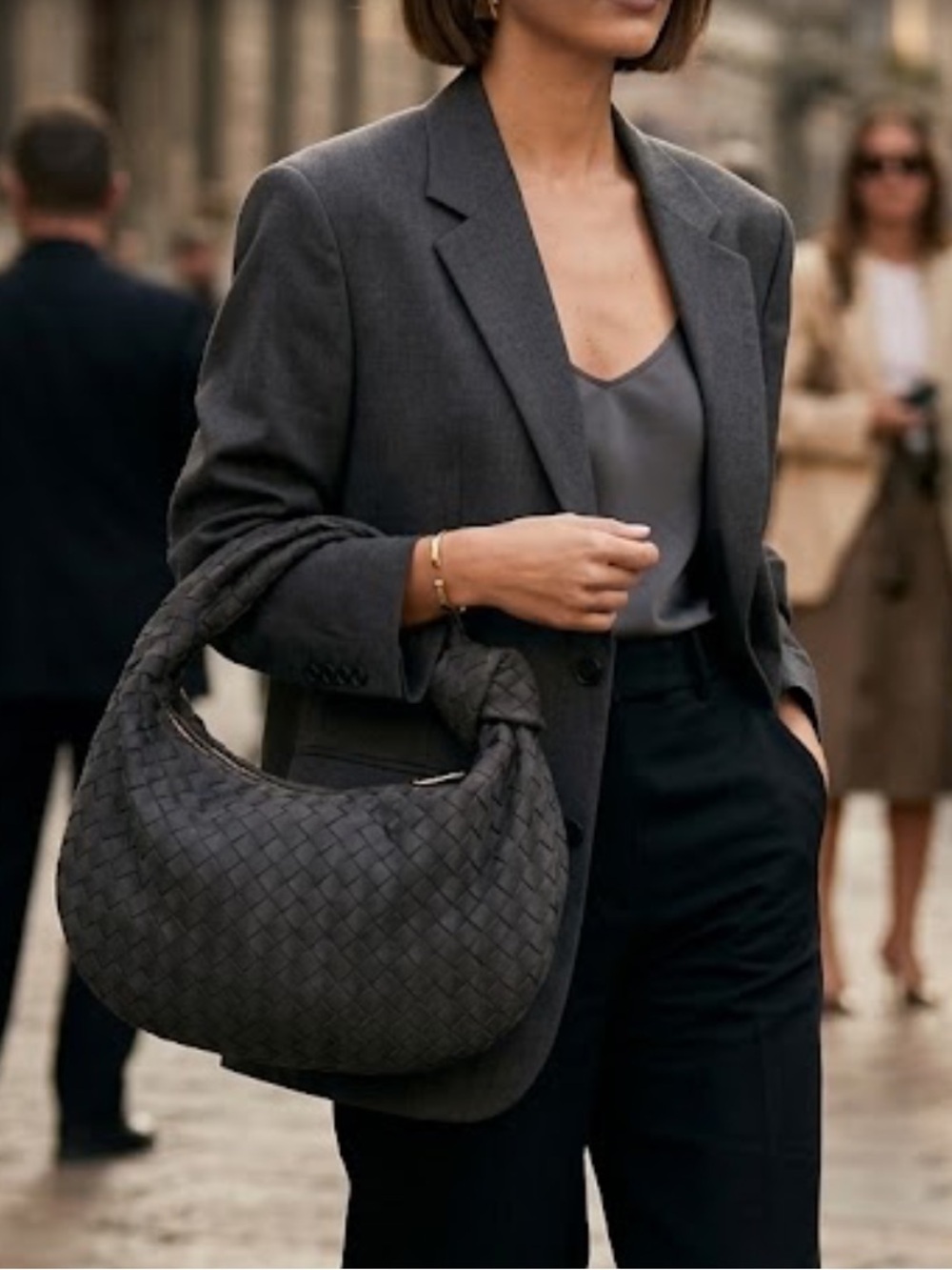Black Woven Women's Bag